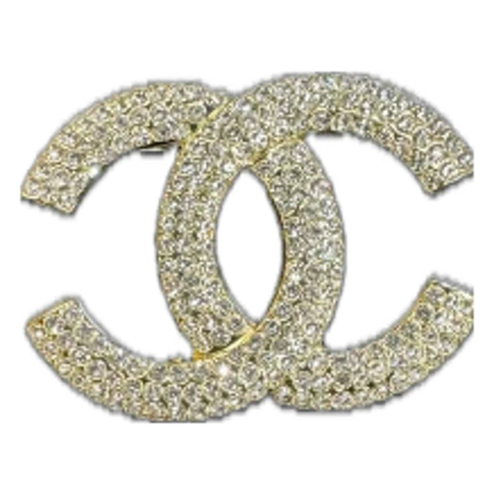 CHANEL Gold Interlocking Brilliant Crystal CC Brooch Fall/Winter 2023 (CCXX022) - Picture 1 of 2